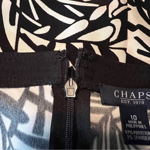 NWT! Chap black and white patterned sleeveless dress - Picture 6 of 10